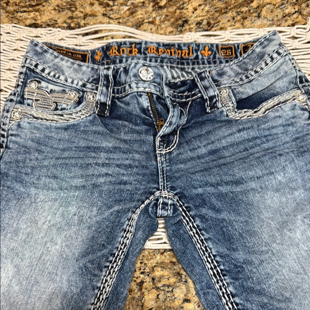 Rock Revival Blue Capri women Jeans